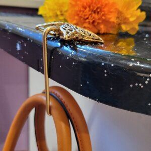 𝅺CUSTOM Made Antique Gold Plated Handbag Holder or Handbag Table Hook